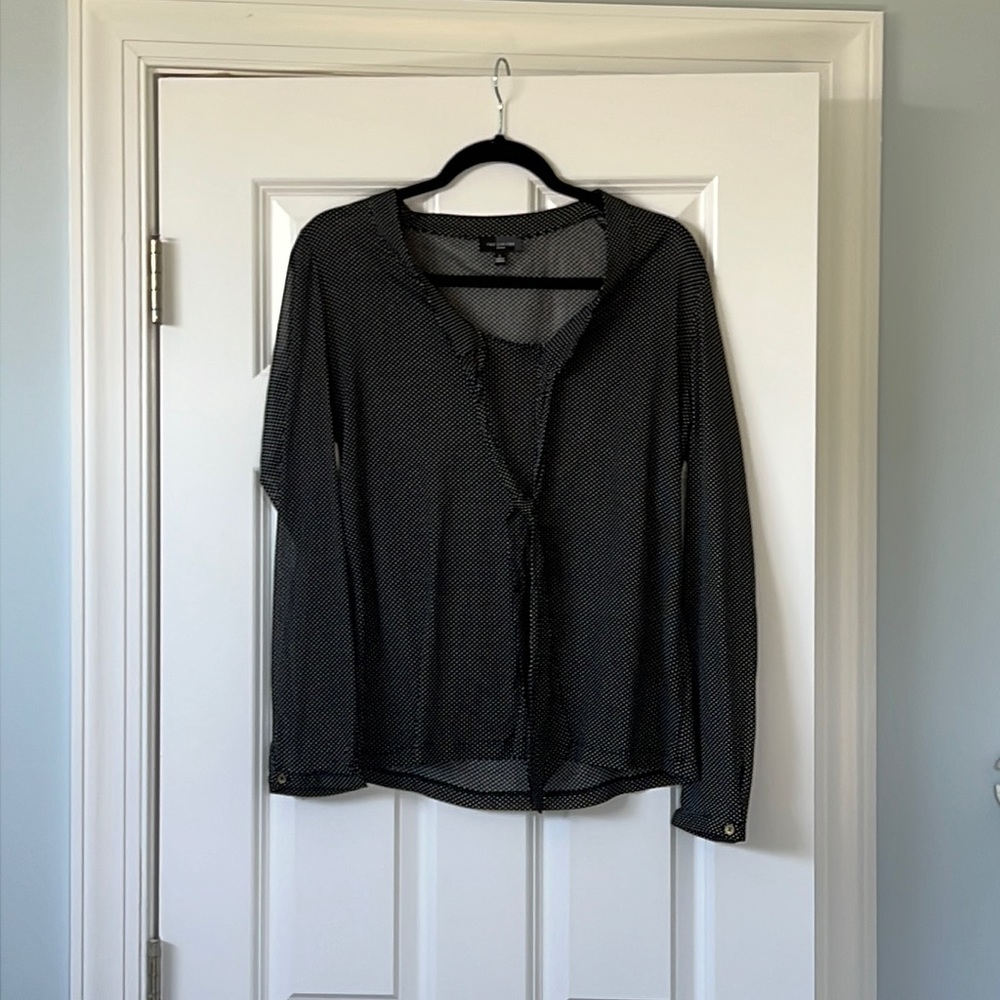 Long sleeve sheer blouse